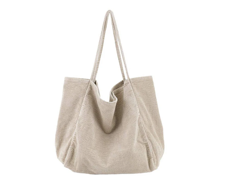 Ladies Corduroy Tote Bag,Casual Tote Bag Large Capacity