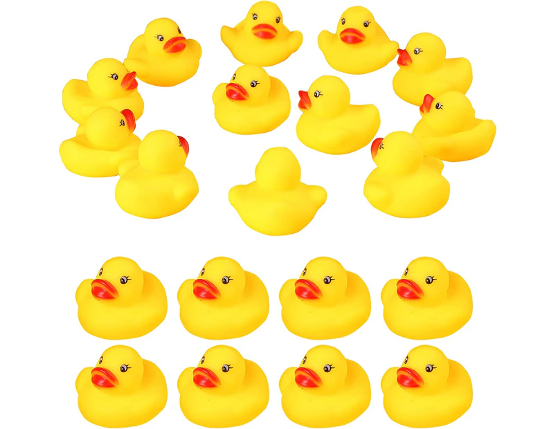 50 pcs Mini Yellow Rubber Duck Party Decoration, Bath Toy Rubber Duck, Pool Toy Rubber Duck, Baby Shower Decoration, Squeaky Duck Toy, Safe Children Toy