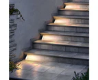 2 Pack LED Solar Step Lights Waterproof Outdoor Stair Lights Garden Path Yard Decor -Warm White Light