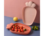 Strawberry Plastic Trays Snack Plates Kitchen Bowls,2 Pcs ,White