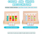 Wooden Puzzle Preschool Educational Toys, Montessori Toys Sorting Puzzle, 4 Color Shape Matching Game Brain Teaser Logic Games Educational Wooden Toys