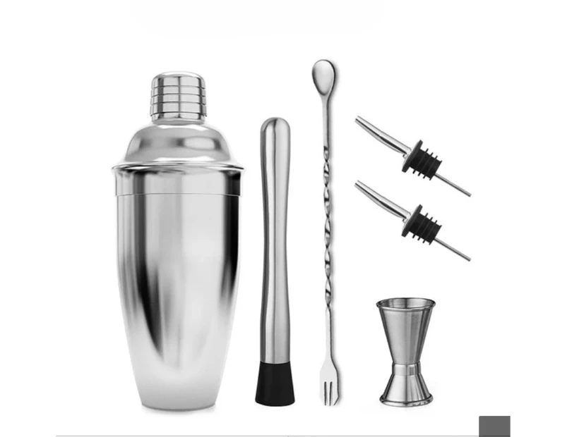 3-piece set Professional cocktail set made of stainless steel bar cocktail shaker with cocktail shaker 550 ml / 750 ml + measuring cup + bar spoon