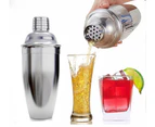 3-piece set Professional cocktail set made of stainless steel bar cocktail shaker with cocktail shaker 550 ml / 750 ml + measuring cup + bar spoon