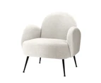 Artiss Armchair Lounge Chair Armchairs Accent Arm Chairs Sherpa Boucle White