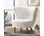 Artiss Armchair Lounge Accent Chair Armchairs Couch Chairs Sofa Bedroom White