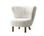 Artiss Armchair Lounge Accent Chair Armchairs Couch Chairs Sofa Bedroom White