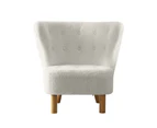 Artiss Armchair Lounge Accent Chair Armchairs Couch Chairs Sofa Bedroom White