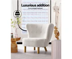 Artiss Armchair Lounge Accent Chair Armchairs Couch Chairs Sofa Bedroom White