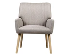 Artiss Armchair Fabric Beige Sebastini