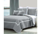 Home Fashion 10 Piece Two Tone Embossed Comforter With Sheet Set Test - Silver
