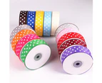 25 Yards Dot Print Satin Ribbon Bow Packing Craft Wedding Party DIY Decoration Purple
