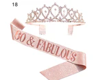 1 Set Shoulder Strap Pretty Hair Accessories Women Queen Crown Party Decoration for Birthday 18