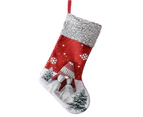 Festive Touch Elastic Non Woven Fabric Christmas Stocking Adorable No Face Dwarf Hanging Stocking Bag for Home-Littlegirl