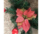 Exquisite PVC LED Festive Touch Artificial Rattan Realistic Colorful Flower Rattan Handicraft for Home-Red