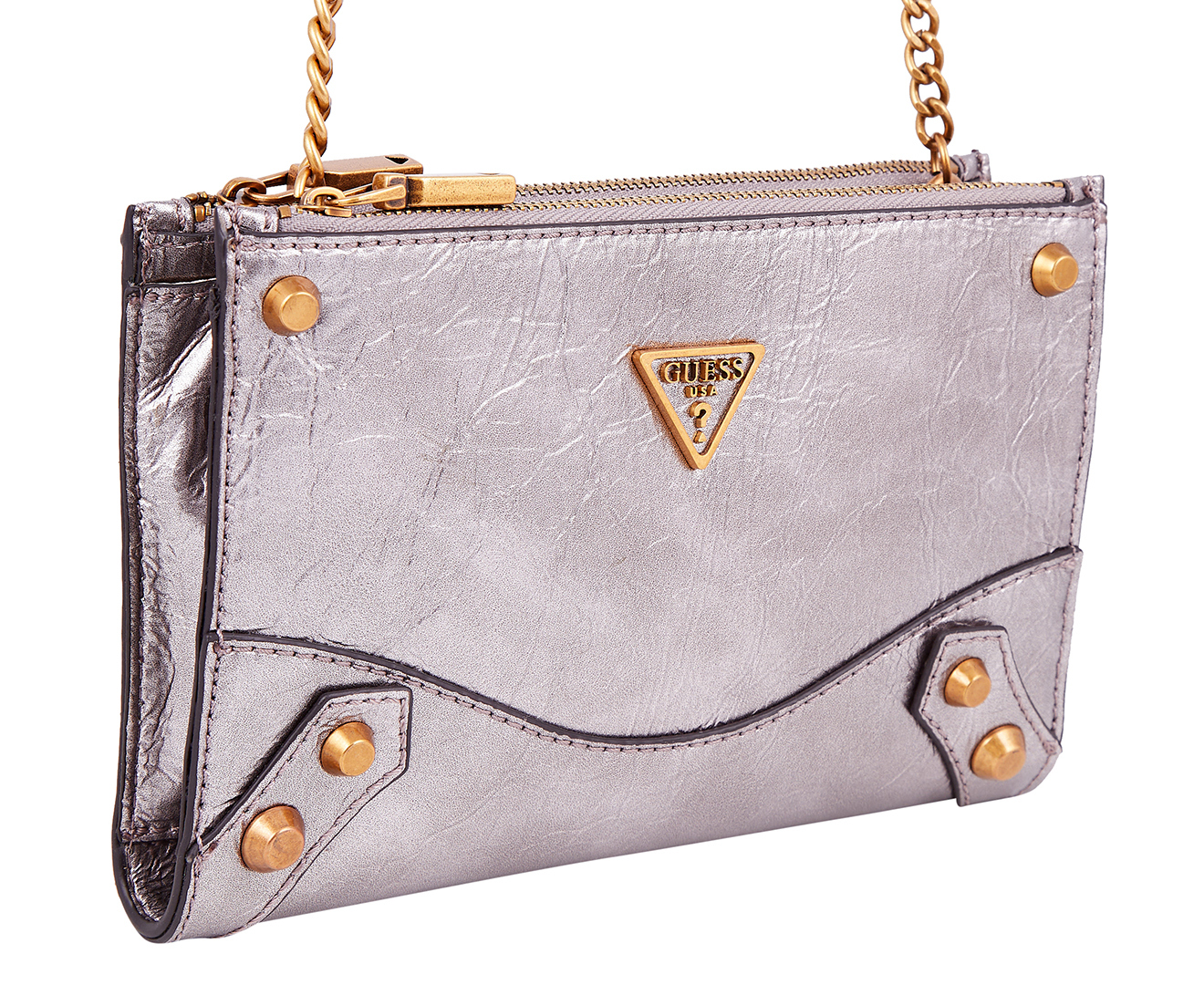 GUESS Amantea Top Zip Crossbody Bag - Graphite | M.catch.com.au