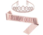 1 Set Shoulder Strap Pretty Hair Accessories Women Queen Crown Party Decoration for Birthday 1