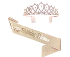 1 Set Shoulder Strap Pretty Hair Accessories Women Queen Crown Party Decoration for Birthday 5