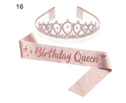 1 Set Shoulder Strap Pretty Hair Accessories Women Queen Crown Party Decoration for Birthday 16