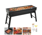 Charcoal BBQ Grill Portable Smoker Barbecue Outdoor Foldable Camping Set