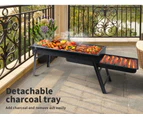 Charcoal BBQ Grill Portable Smoker Barbecue Outdoor Foldable Camping Set