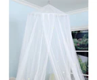 Bed Canopy Mosquito Net with Fluorescent Stars Glow in Dark for Baby, Kids, and Adults