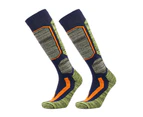 Winmax Ski Socks for Skiing Snowboarding Outdoor Sports Performance Socks-DarkBlueGreen