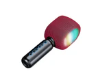 Wireless Karaoke Microphone and Speaker - USB Type C Charging - Red