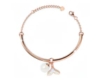 Boxed Pretty in Nacre Necklace and Bracelet Bangle Set in Rose Gold