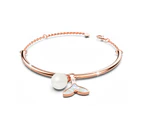 Boxed Pretty in Nacre Necklace and Bracelet Bangle Set in Rose Gold