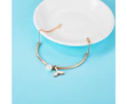 Boxed Pretty in Nacre Necklace and Bracelet Bangle Set in Rose Gold