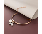 Boxed Pretty in Nacre Necklace and Bracelet Bangle Set in Rose Gold