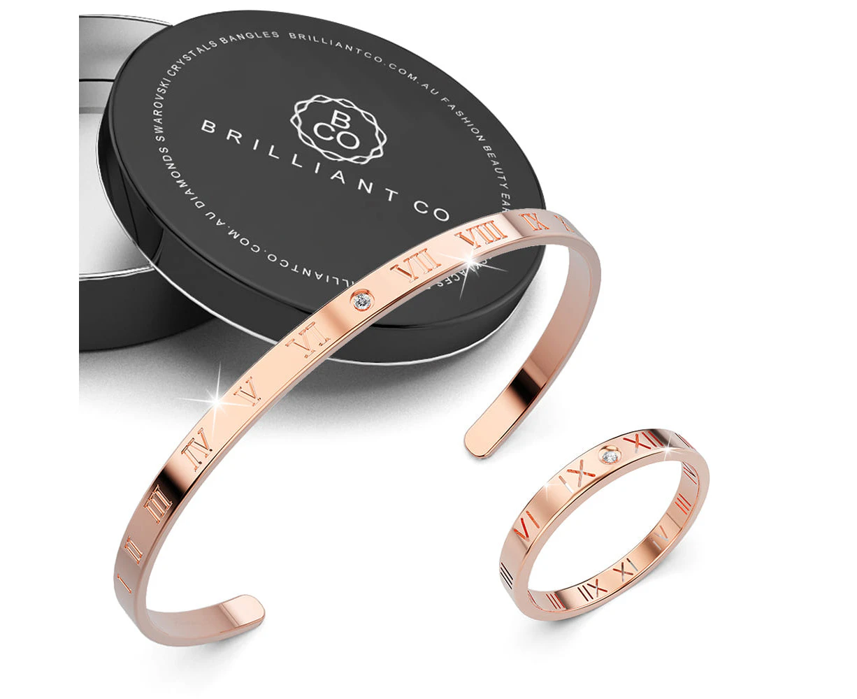 Boxed Mystical Allure Bangle and Ring Set in Rose Gold