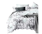 Ultra Soft Single Double Queen King Quilt Cover Set - Marble