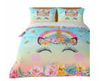 Ultra Soft Single Double Queen King Quilt Cover Set - Unicorn 2