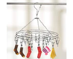 Stainless Steel Clothes Drying Rack with 20 Clothespin - Round
