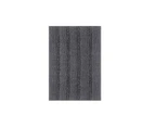 Grey Soft Striped Non-Slip Bath Mat - 2pcs
