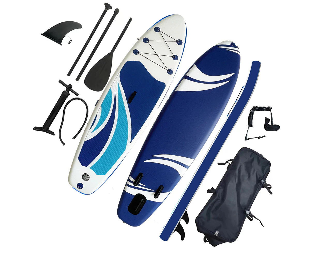 MaxU 10'6'' Inflatable Paddle Board 3.2m SUP Surfboard Stand Up Paddleboard with Bonus Accessories - Wave Ocean