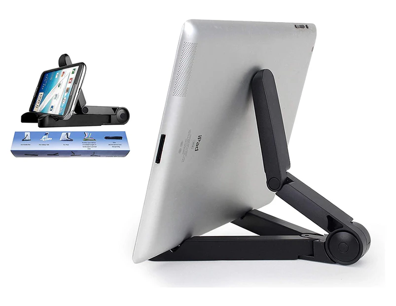 Adjustable Tablet Holder Stand Compatible with iPad, iPhone, Cell Phone Stand, Desktop Solid Universal Desk Stand