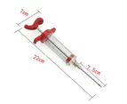 Meat Injector,Plastic BBQ Marinade Injector Kit,Turkey Injector Syringe