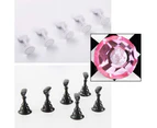 1 Set Nail Art Holder Practice Stand for Nail Art Display, Magnetic Nail Stand Tips Holders Crystal Holder Chessboard Fingernail DIY Training Practice Disp