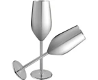 2 pcs Champagne glasses stainless steel 200 ml,unbreakable,BPA-free