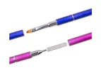 2PCS Dual-Ended Polygel Brush & Picker,  2 in 1 Designs Polygel Nial Brushes Stainless Steel Gel Nail Brush Slice Tool