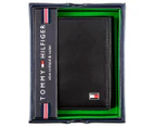 Tommy Hilfiger Oxford Slim Trifold Leather Wallet - Black