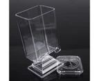 Makeup Cotton Pad Box Dust Proof Cover Transparent Acrylic Nail Art Remover Paper Wipe Holder Storage Supplies -Transparent