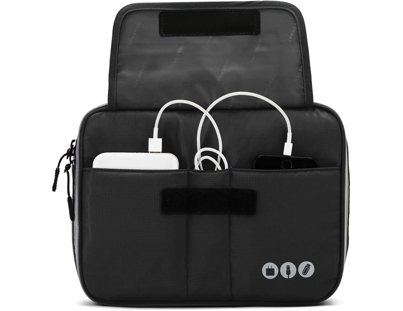 Universal Travel Cable Organizer Electronics Accessories Carry Bag for 9.7 Inch IPad, Kindle, Power Adapter