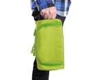 2-Piece Portable Large Toiletry Travel Bag - Green and Black