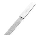 Stainless Steel Nail Art File Cuticle Pusher Remover Double Sides Scrub Buffer-5"# 5"#