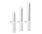 Stainless Steel Nail Art File Cuticle Pusher Remover Double Sides Scrub Buffer-4"# 4"#