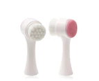Face brush - manual facial cleaning, silicone facial cleaner, manual double-sided facial brush