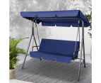 3 Seater Outdoor Swing Chair (Navy)